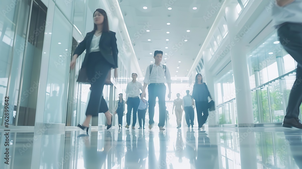 Leinwandbilder business people walking and busy in meeting planning and collaboration in office or workspace for st