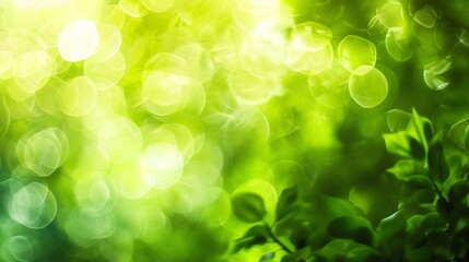 Fototapeta premium Green blurred background : Generative AI