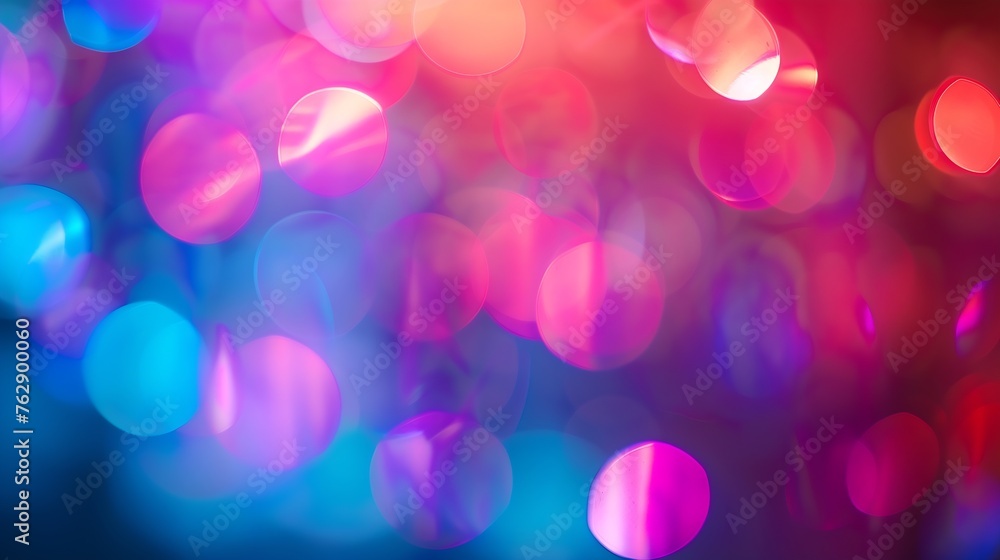Poster color gradient background blur neon glow bright radiance defocused red blue purple light flare soft 