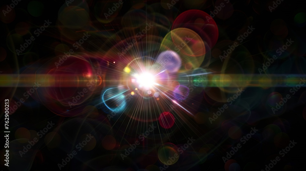 Aufkleber easy to add lens flare effects for overlay designs or screen blending mode to make highquality image