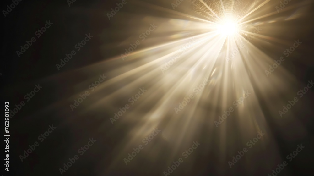Poster sun light overlay sun rays overlay sun rays light isolated on black background for overlay design tr