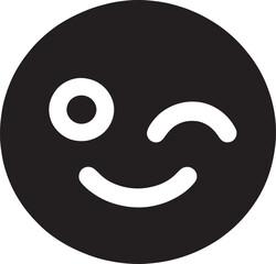 Quirky Charm: Winking Face Emoji Vector