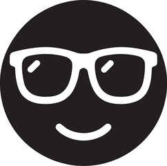Cool Confidence: Sunglasses Emoji Vector
