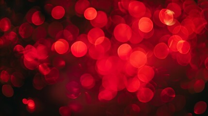 Red bokeh of lights on black background : Generative AI