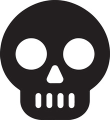 Eternal Silence:  Skull Emoji Vector

