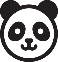 Gentle Giant: Panda Emoji vector

