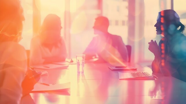 Cross generational business team attending a workshop collaborating and discussing statistics for successful strategic planning Promoting creativity skills improvement and teamwork Blu : Generative AI