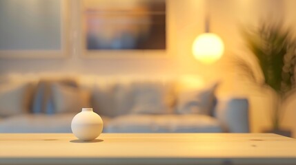 Blurred Contemporary Modern living room interior design Blur Interior background concept : Generative AI