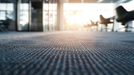 Carpet in modern office interior low angle shot : Generative AI