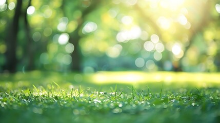 blurred bokeh background in city park spring time : Generative AI