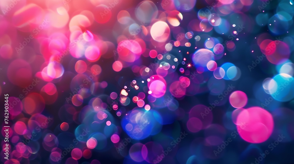 Poster defocused glow overlay fluorescent light leak scifi illumination blur neon navy blue magenta pink co