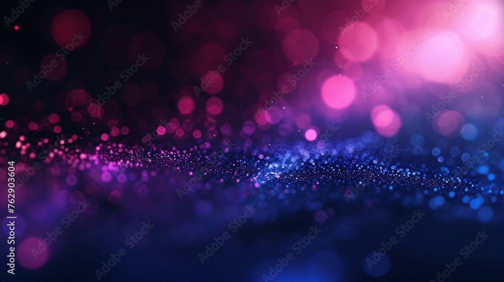 Poster blur light flare bokeh neon glow futuristic radiance defocused ultraviolet navy blue pink purple col