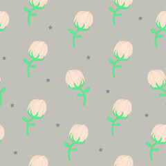 Spring Flowers Retro Seamless Pattern for vintage wallpaper and fabric