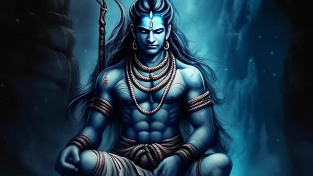 Lord Shiva, evil Hindu god, Hinduism, mythology, Generative AI,