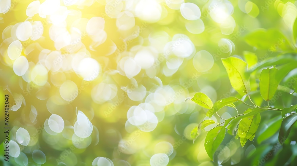 Aufkleber blurred nature abstract bokeh backgroundsummer holiday concept : generative ai