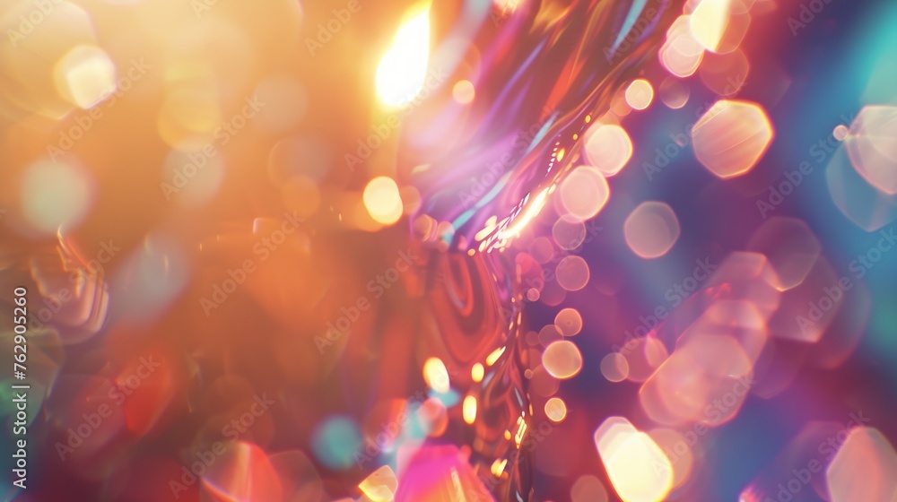 Poster blurred refraction light bokeh or organic flare overlay effect : generative ai