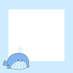 frame with a whale 