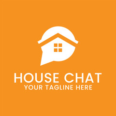 Fototapeta premium home chat logo with a unique and modern concept