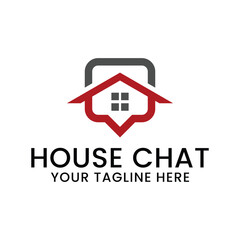 home chat logo with a unique and modern concept