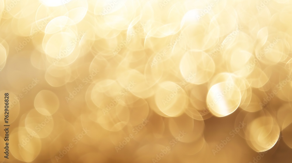 Poster Abstract blur soft focus soft blinking light beige horizontal copy space background : Generative AI