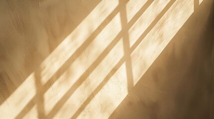 Glowing reflections of the suns rays on a beige background Overlay effect of penetrating natural...