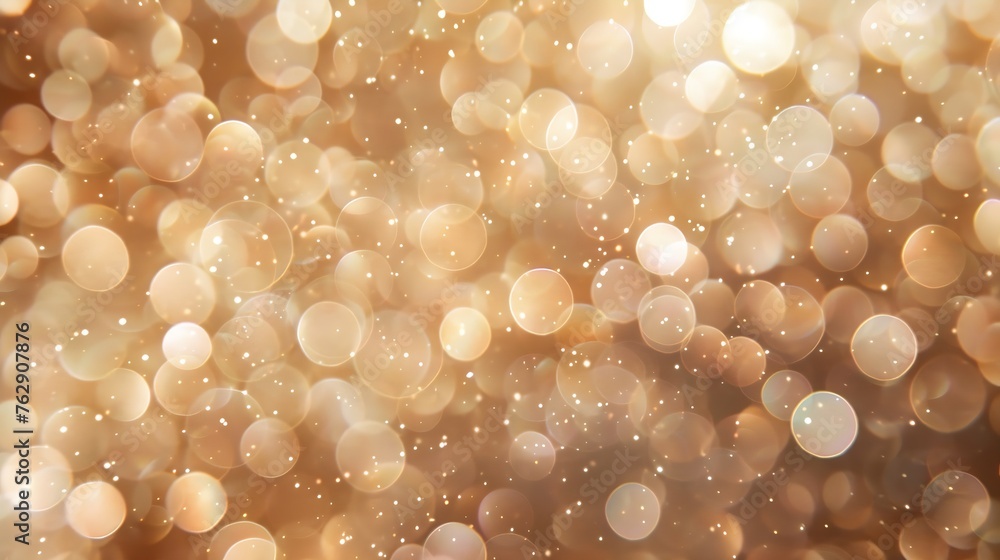 Poster Elegant beige bokeh abstract background Delicate blurred wallpaper texture Template with defocused bokeh lights and copy space for business website design Banner social media advertisi : Generative AI