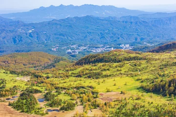 Fotobehang 日本の風景　壮大な絶景　秋の渋峠から芳ヶ平湿地群を望む © Yuta1127