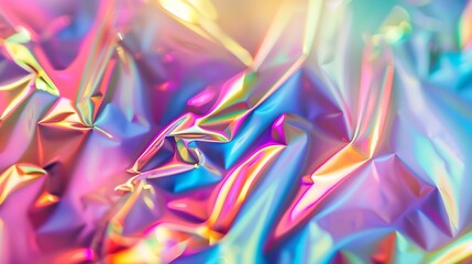 Abstract blur holographic rainbow foil iridescent background : Generative AI