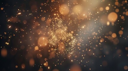 Fireworks with blur milky way background : Generative AI