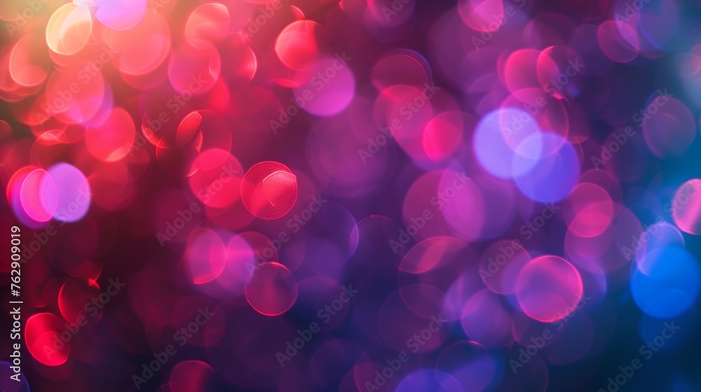 Poster color gradient background blur neon glow bright radiance defocused red blue purple light flare soft 