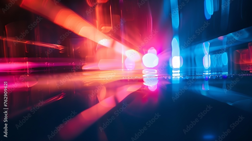 Poster blur glow overlay neon light flare futuristic glare defocused fluorescent navy blue pink orange colo