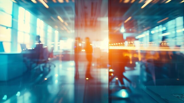 Presentation marketing and sales b2b strategy of teamwork collaboration or planning Blurred motion of busy corporate advertising team with laptop logistics and business sale analytics  : Generative AI