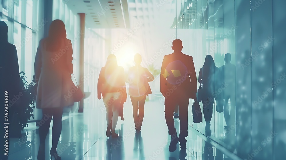 Leinwandbilder business people walking and busy in meeting planning and collaboration in office or workspace for st