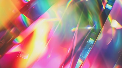 Vintage Color Holographic Abstract Multicolored Backgound Photo Overlay Screen Mode for Vintage Retro Looking Rainbow Light Leaks Prism Colors Trend Design Creative Defocused Effect Bl : Generative AI