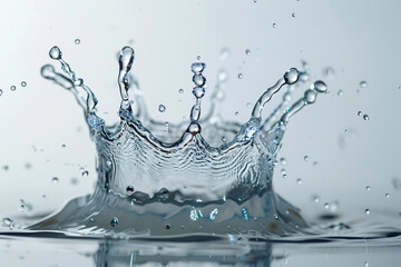 crown water splash isolated. - obrazy, fototapety, plakaty