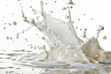 milk splash isolated background.