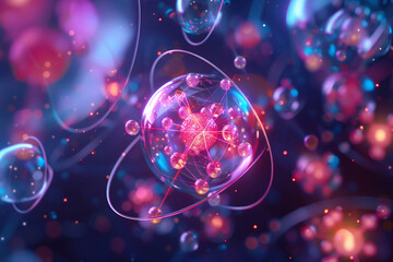 science background with molecule or atom abstract structure for science or medical background