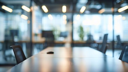 Beautiful defocused office background  office interior panoramic background : Generative AI