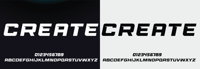 Sports minimal tech font letter set. Luxury vector typeface for company. Modern gaming fonts logo design.