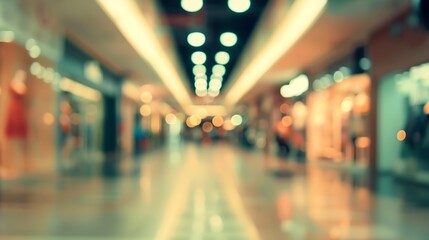Store shopping mall abstract defocused blurred background : Generative AI