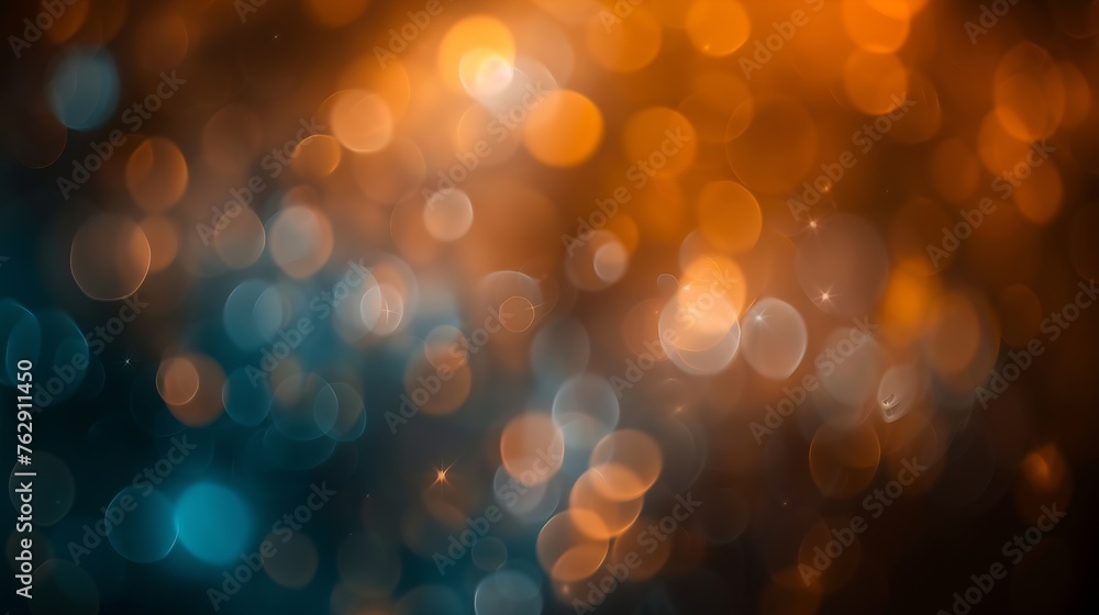 Aufkleber abstract blurred background dark soft orange and blue spots background for design : generative ai