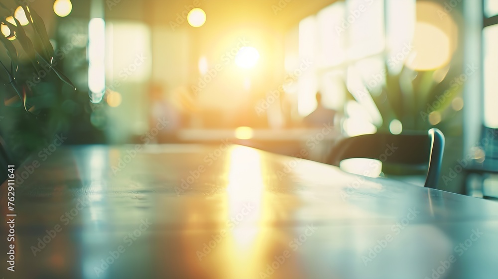 Leinwandbilder businessmen blur in the workplace or work space of table in office room with computer or shallow dep