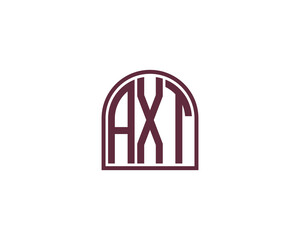 AXT logo design vector template