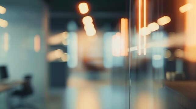 Beautiful blurred background of a light modern office High quality photo : Generative AI