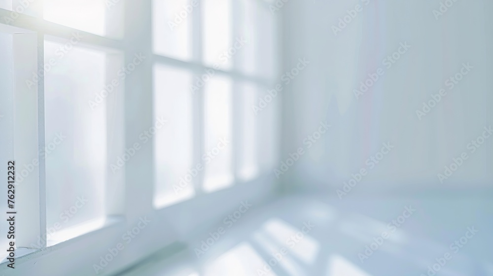 Aufkleber white window blurry background for texture : generative ai