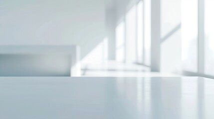 Fototapeta premium Bright and clean office environment abstract background : Generative AI