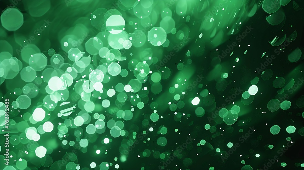 Poster abstract green bokeh background : generative ai
