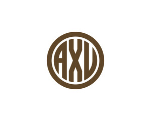 AXU Logo design vector template