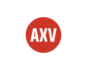 AXV logo design vector template
