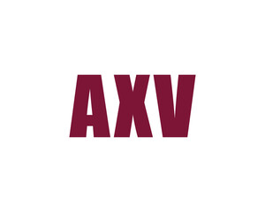 AXV logo design vector template